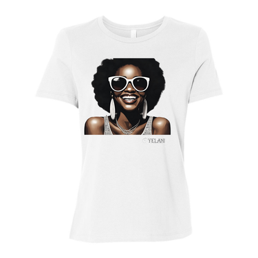 Hey There Yelani shirt white black woman smiling